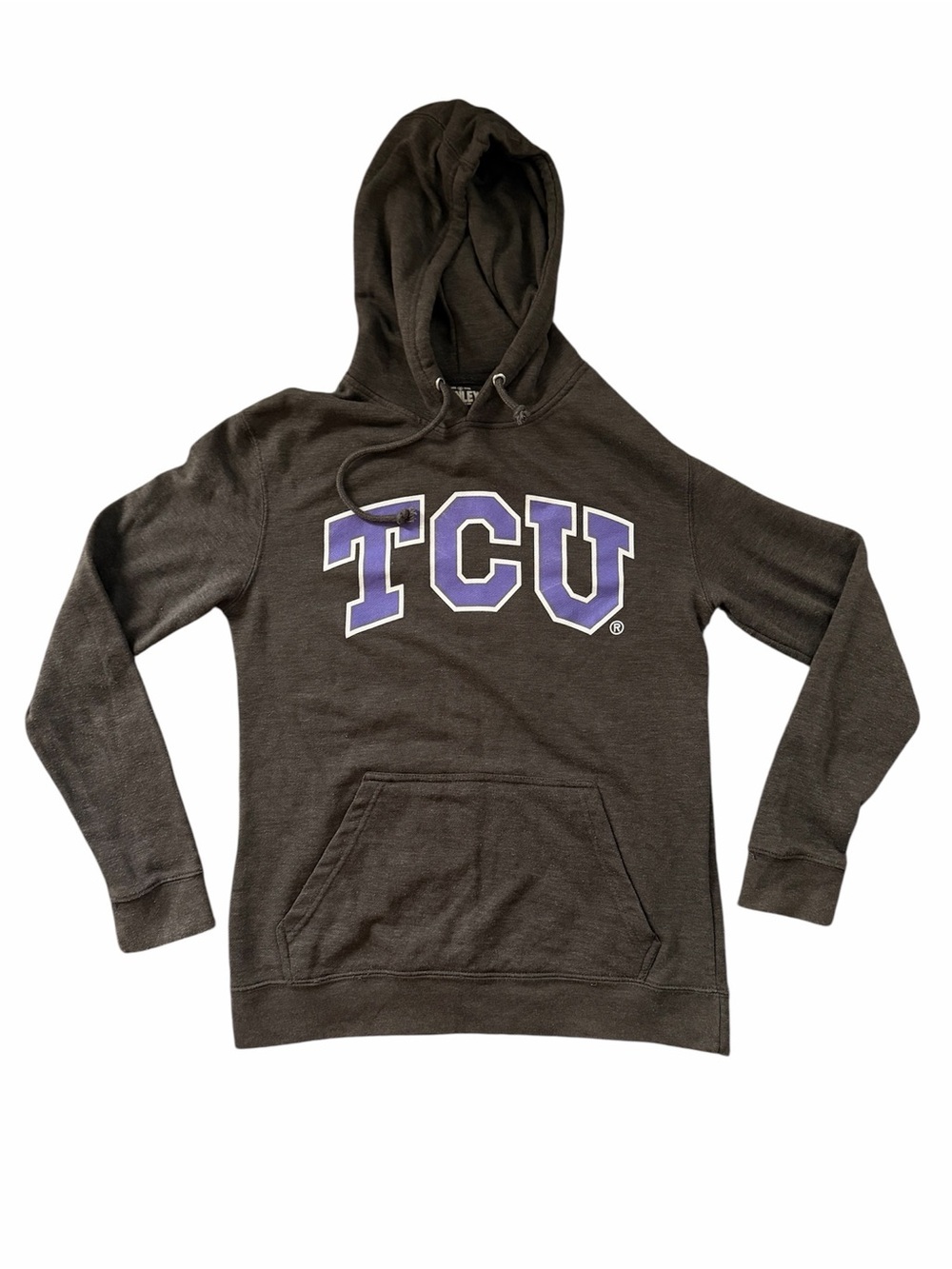 TCU Horned Frogs Hoodie Charcoal Gray Pullover Sweatshirt Size Medium